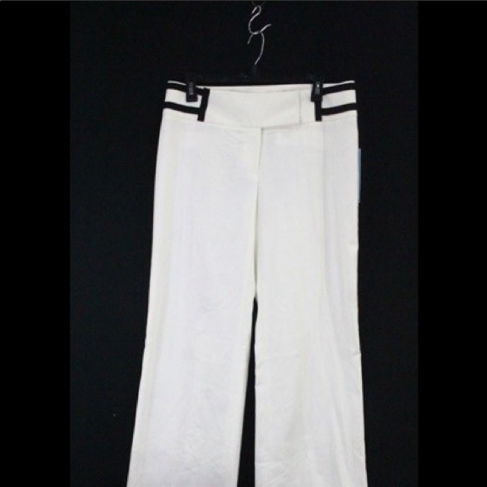 Antonio Melani size 6 wide leg black white pants